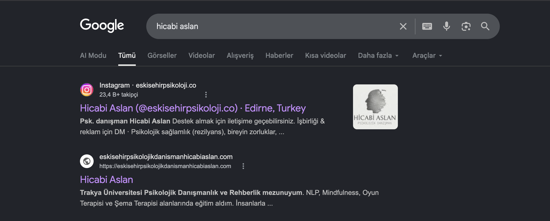 Psikolog Hicabi Aslan — Randevu & Yönetim Sistemi
